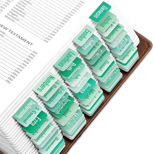 Tab & Verse – Jade Solid Color Bible Tabs