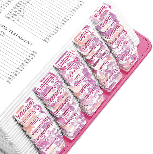 Tab & Verse – Purple & Pink Dahlias Flower Bible Tabs
