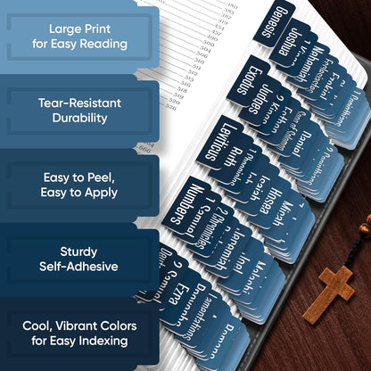 Tab & Verse – Winter Blues Solid Color Bible Tabs