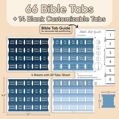 Tab & Verse – Winter Blues Solid Color Bible Tabs