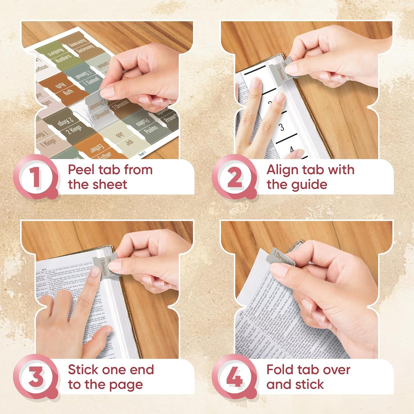 Tab & Verse – Earthy Solid Color Bible Tabs