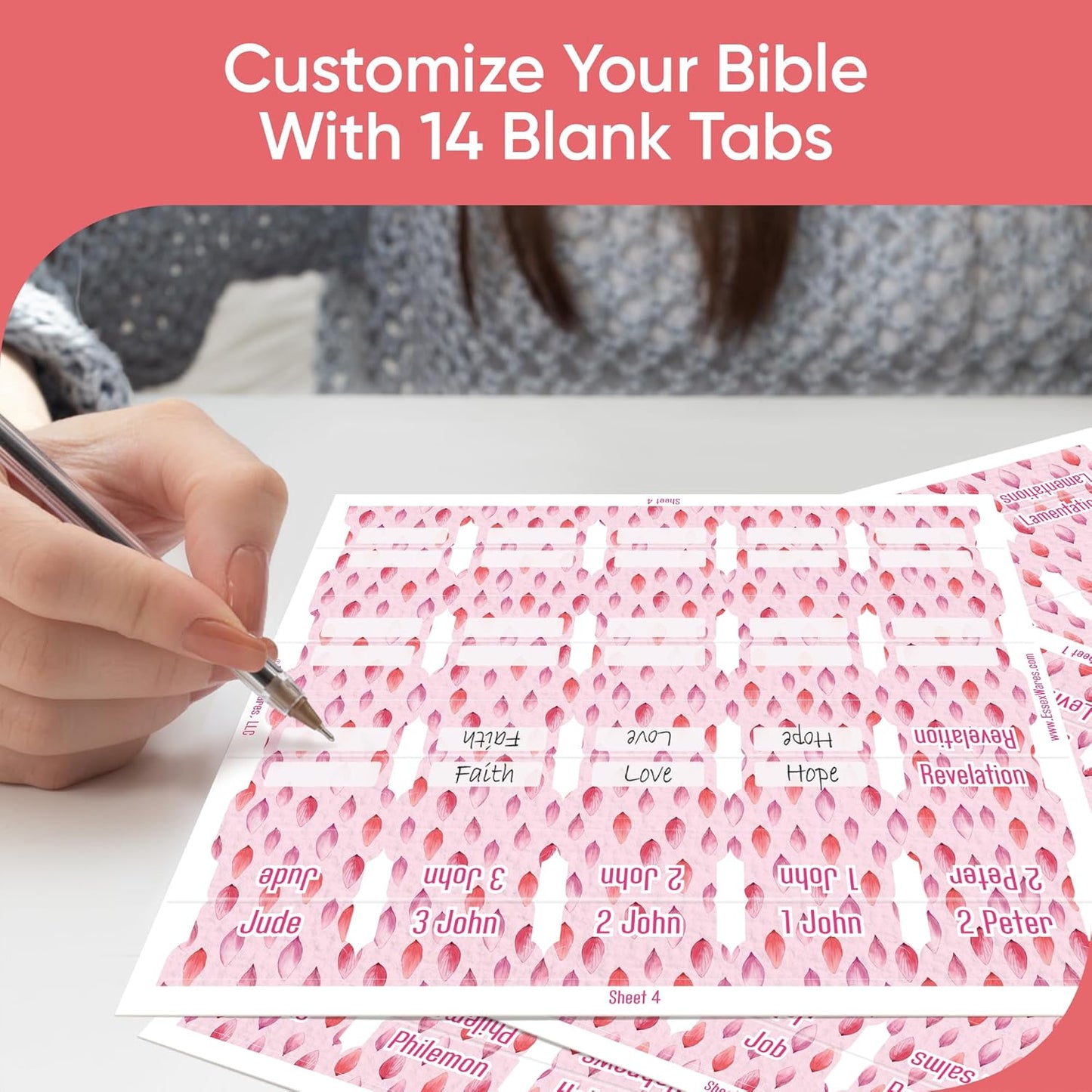 Tab & Verse – Candy Pink Leaves Bible Tabs
