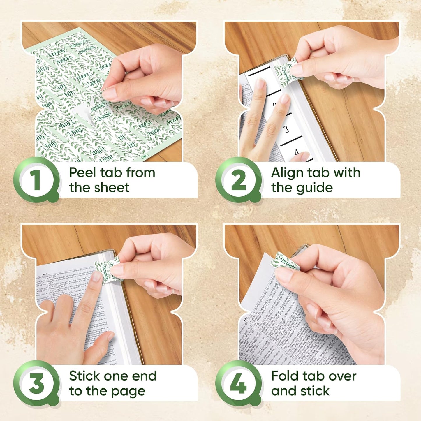 Tab & Verse – Light Green Branches Bible Tabs