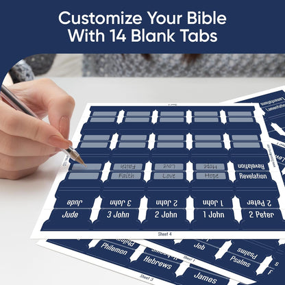 Tab & Verse – Navy Blue Solid Color Bible Tabs