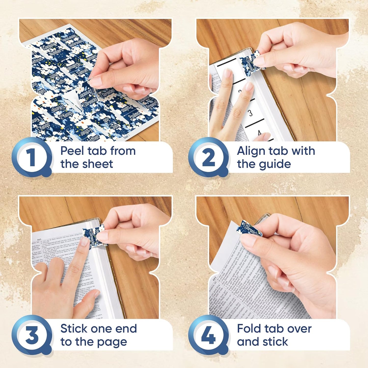 Tab & Verse – Blue & White Flowers Bible Tabs