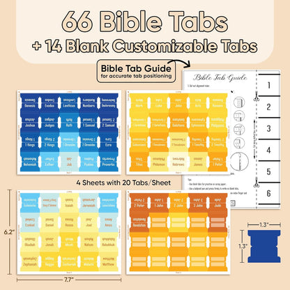 Tab & Verse – Sunrise Solid Color Bible Tabs