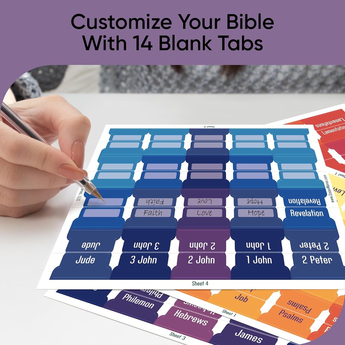 Tab & Verse – Sunset Solid Color Bible Tabs