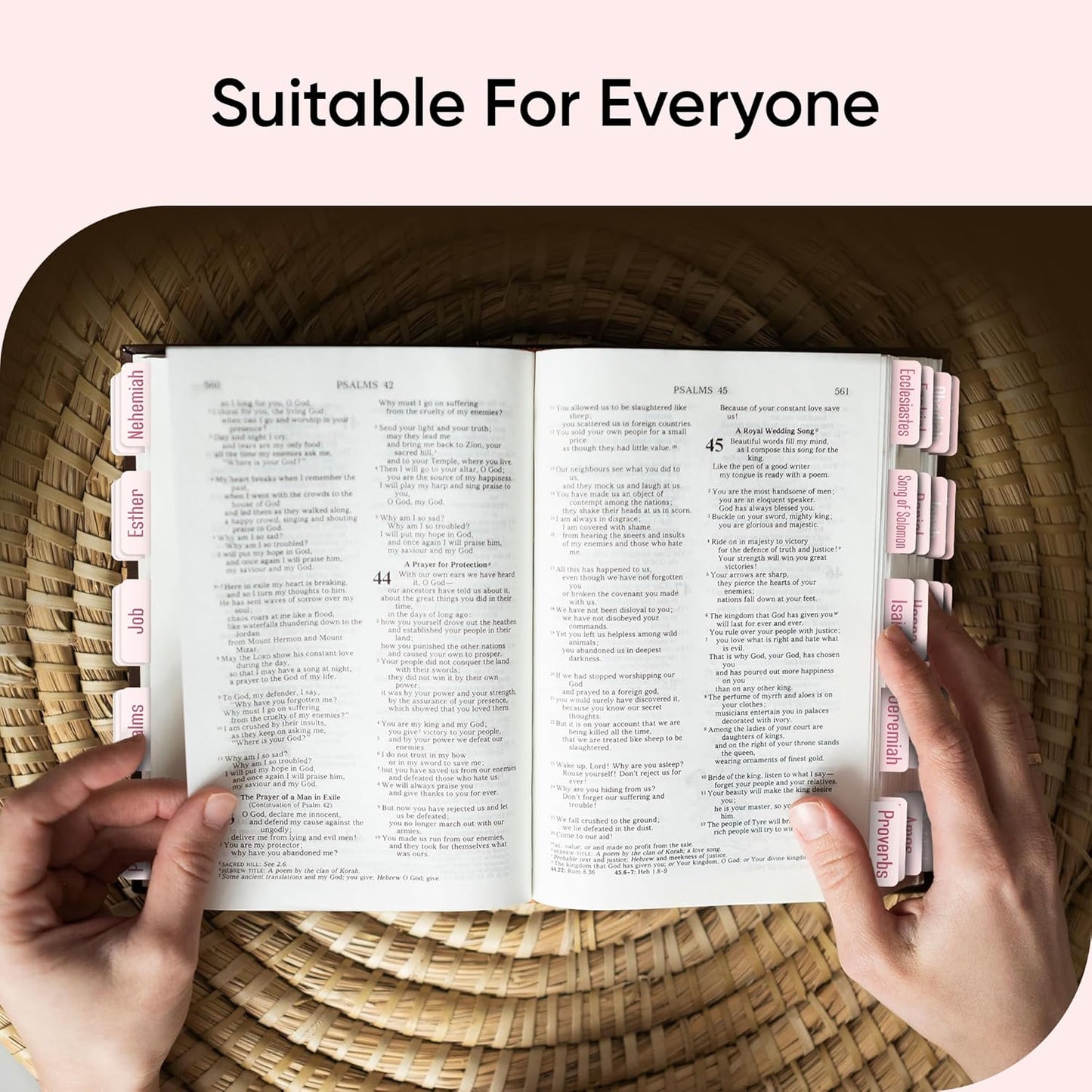 Tab & Verse – Pink Solid Color Bible Tabs