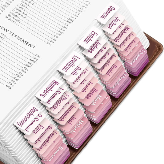 Tab & Verse – Purple & Pink Solid Color Bible Tabs