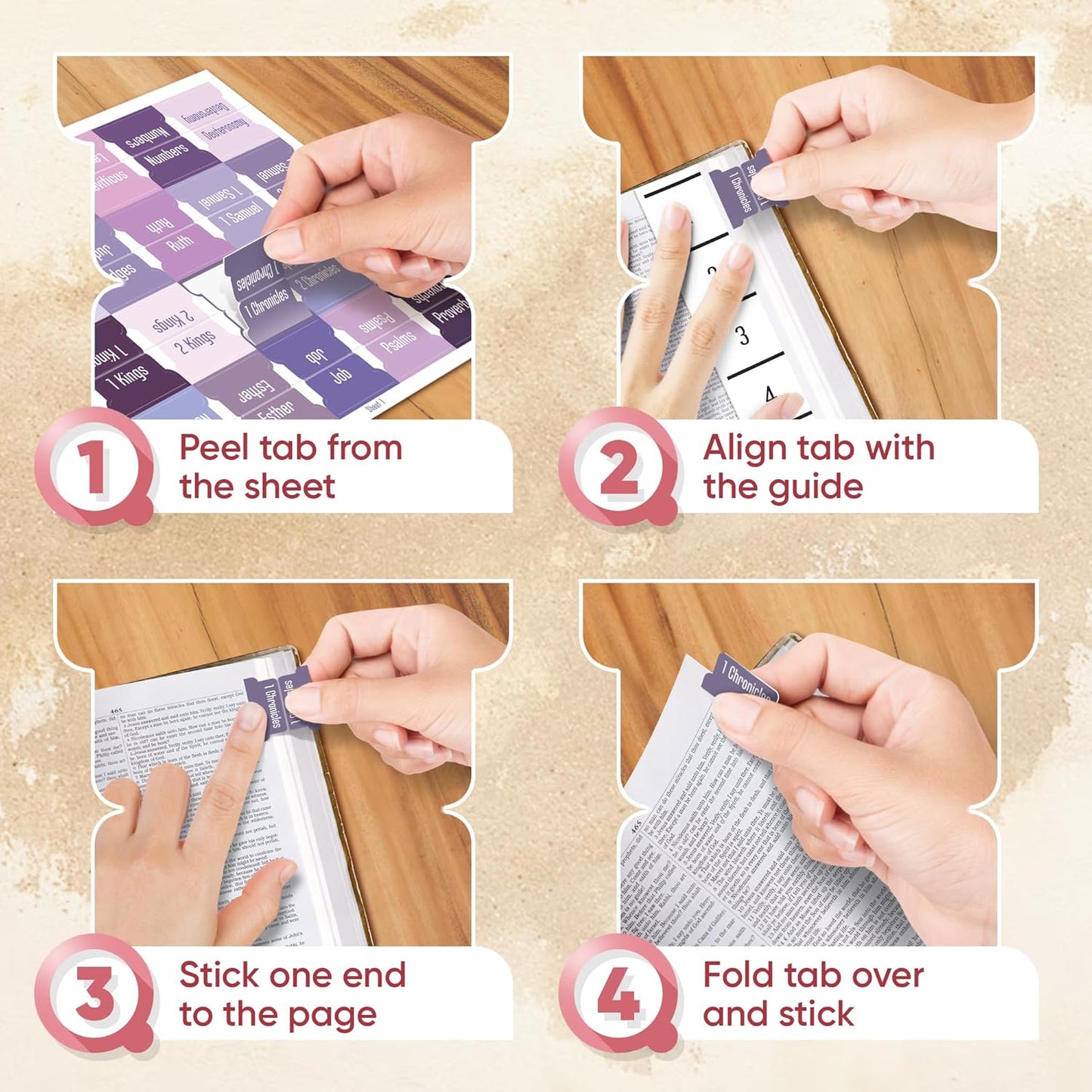 Tab & Verse – Lavender Solid Color Bible Tabs