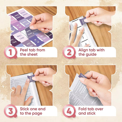 Tab & Verse – Lavender Solid Color Bible Tabs