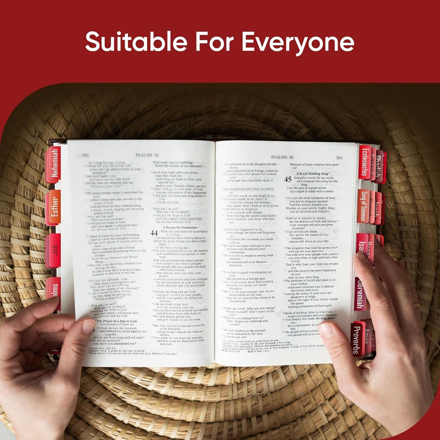 Tab & Verse – Red Solid Color Bible Tabs