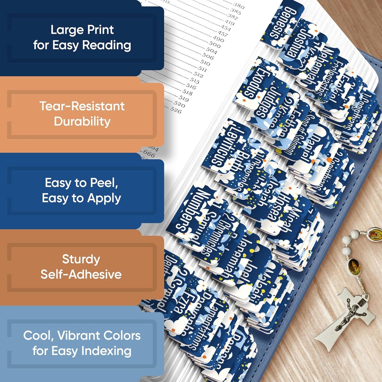 Tab & Verse – Blue & White Flowers Bible Tabs