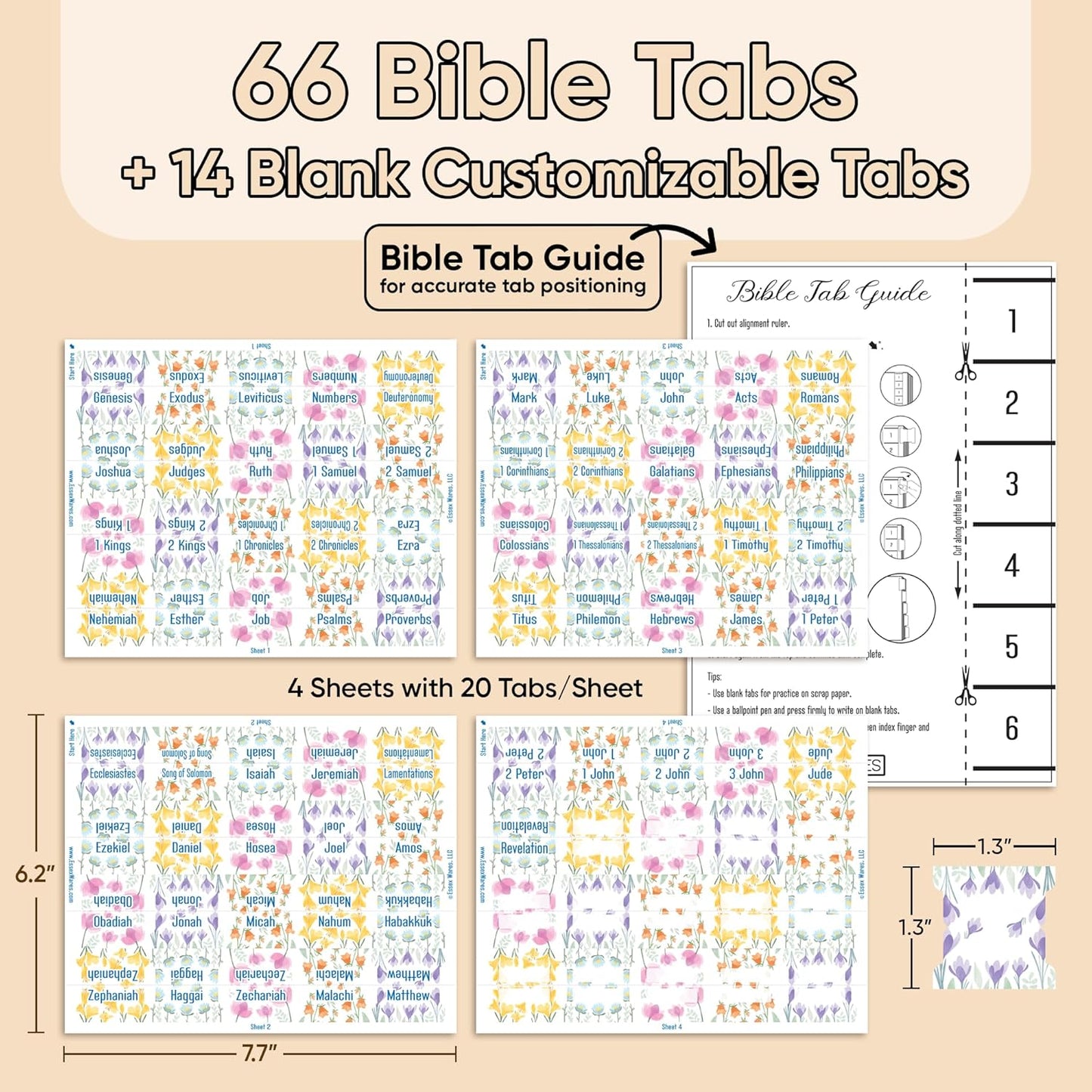 Tab & Verse – Pastel Petals Flower Bible Tabs