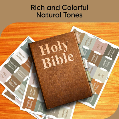 Tab & Verse – Earthy Solid Color Bible Tabs