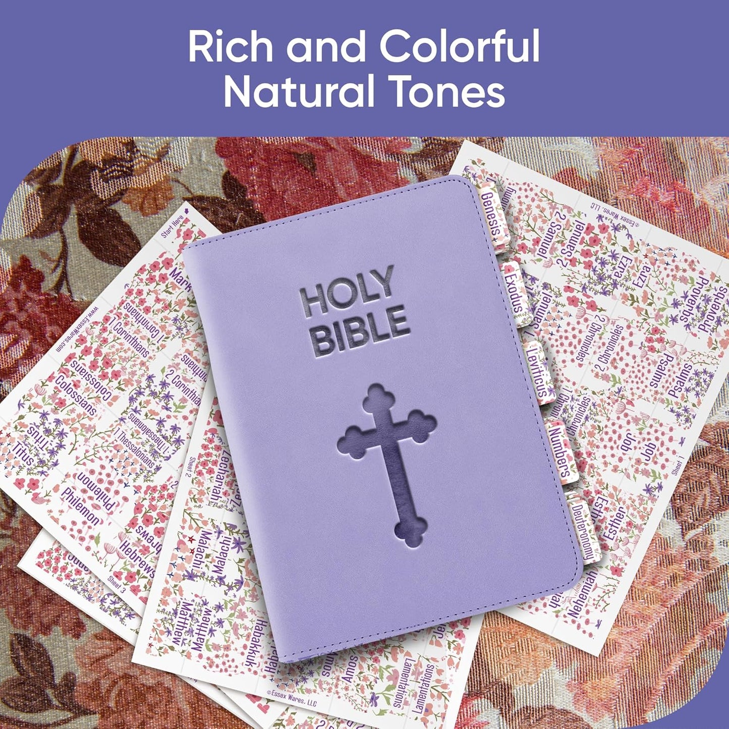 Tab & Verse – Pink & Purple Flowers Bible Tabs