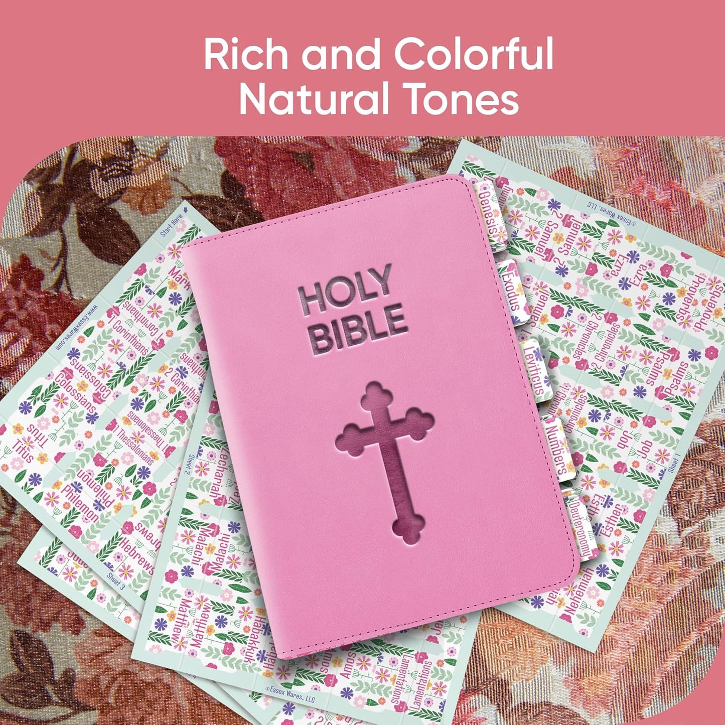 Tab & Verse – Spring Pink Flowers Bible Tabs
