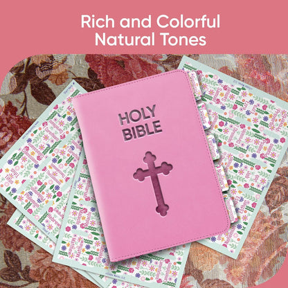 Tab & Verse – Spring Pink Flowers Bible Tabs