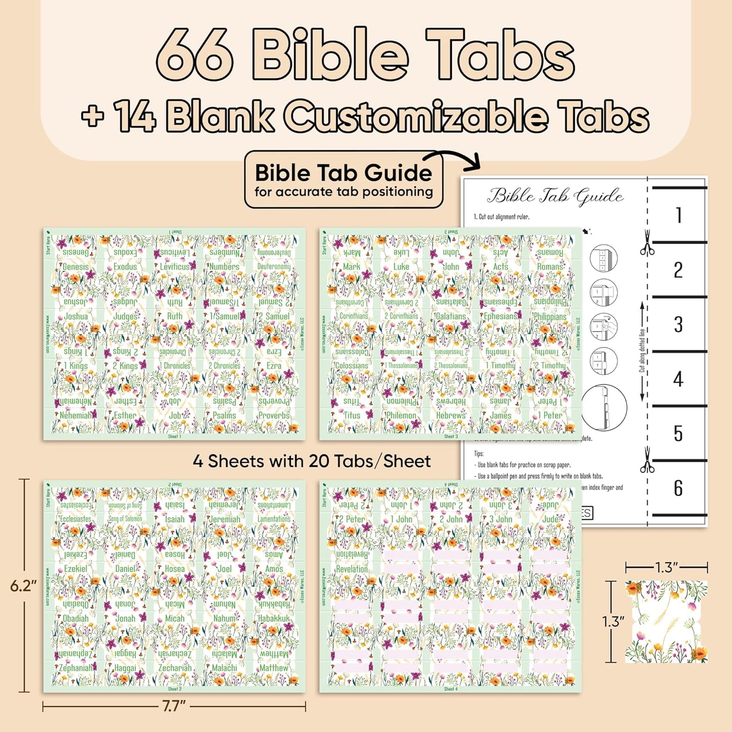 Tab & Verse – Vibrant Wildflowers Flower Bible Tabs