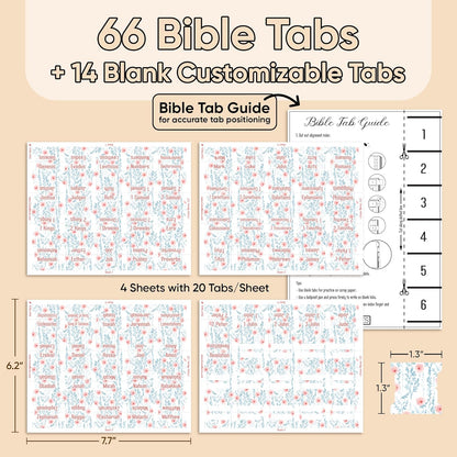 Tab & Verse – Rosy Pink Flowers Bible Tabs