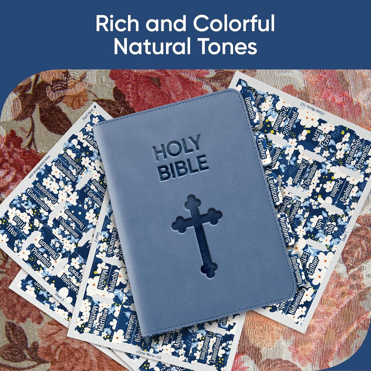 Tab & Verse – Blue & White Flowers Bible Tabs