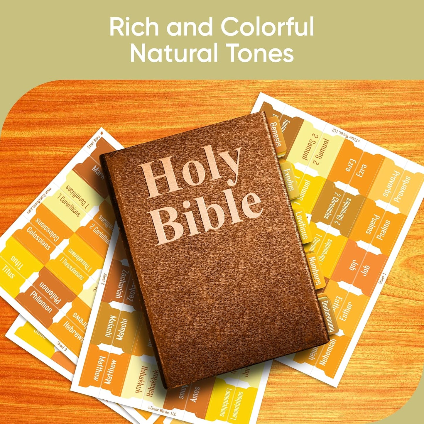 Tab & Verse – Honey Solid Color Bible Tabs