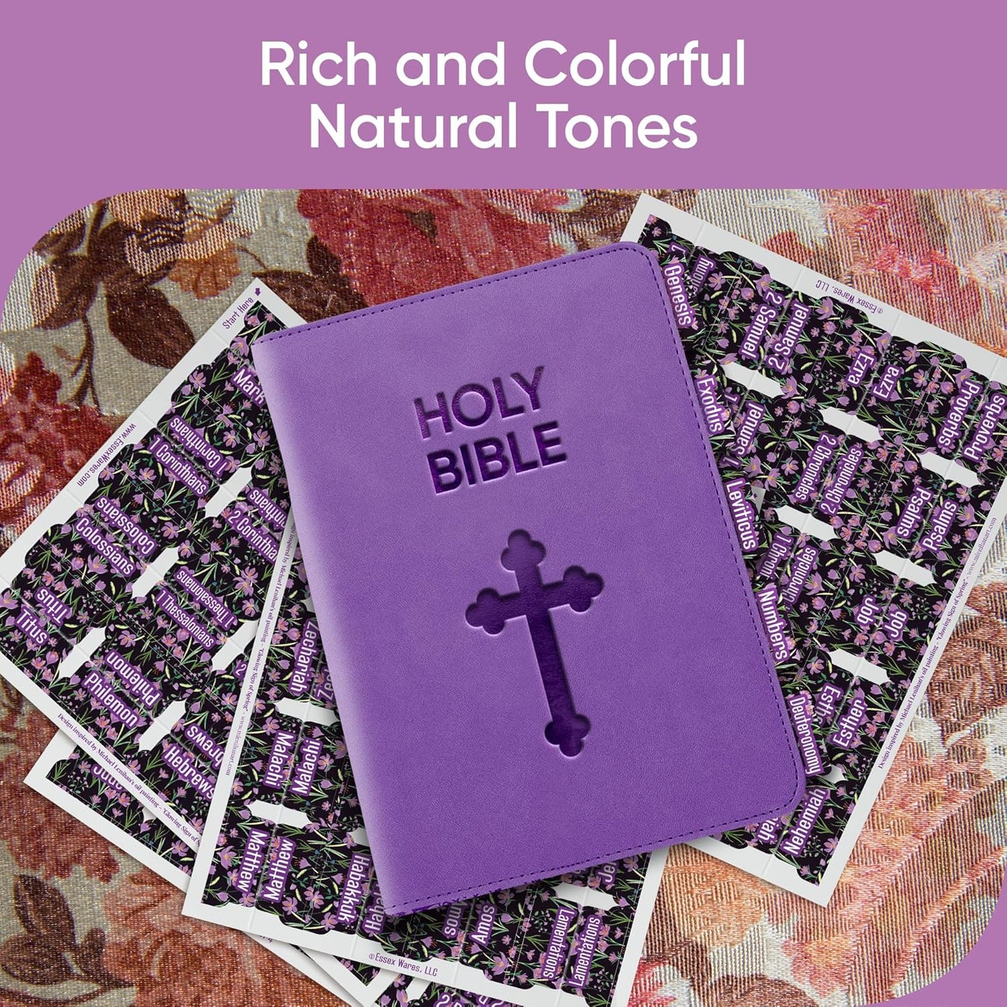 Tab & Verse – Purple Crocuses Flower Bible Tabs