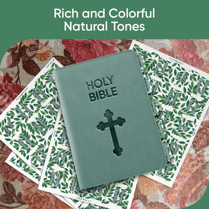 Tab & Verse – Deep Green Leaves Bible Tabs