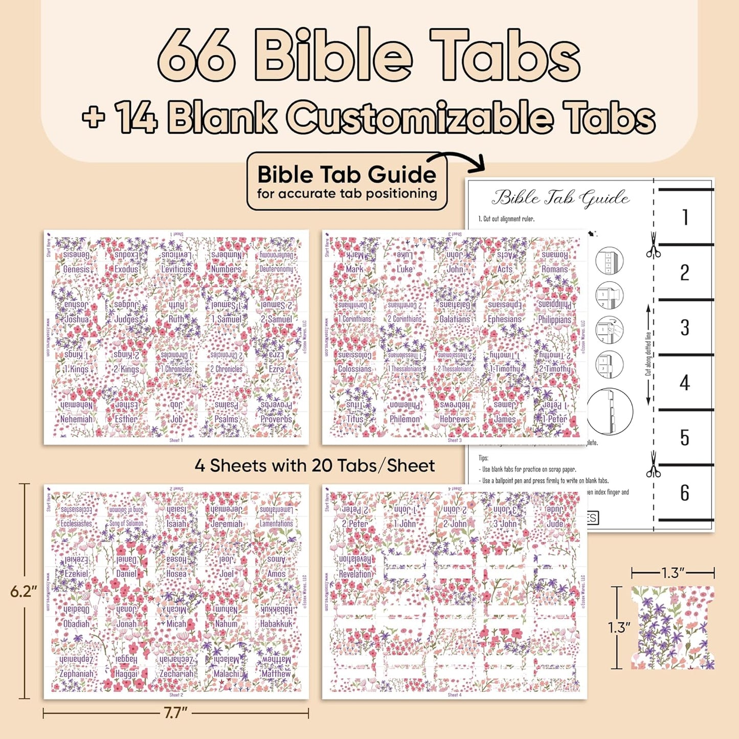 Tab & Verse – Pink & Purple Flowers Bible Tabs