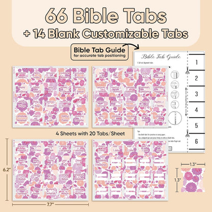 Tab & Verse – Purple & Pink Dahlias Flower Bible Tabs