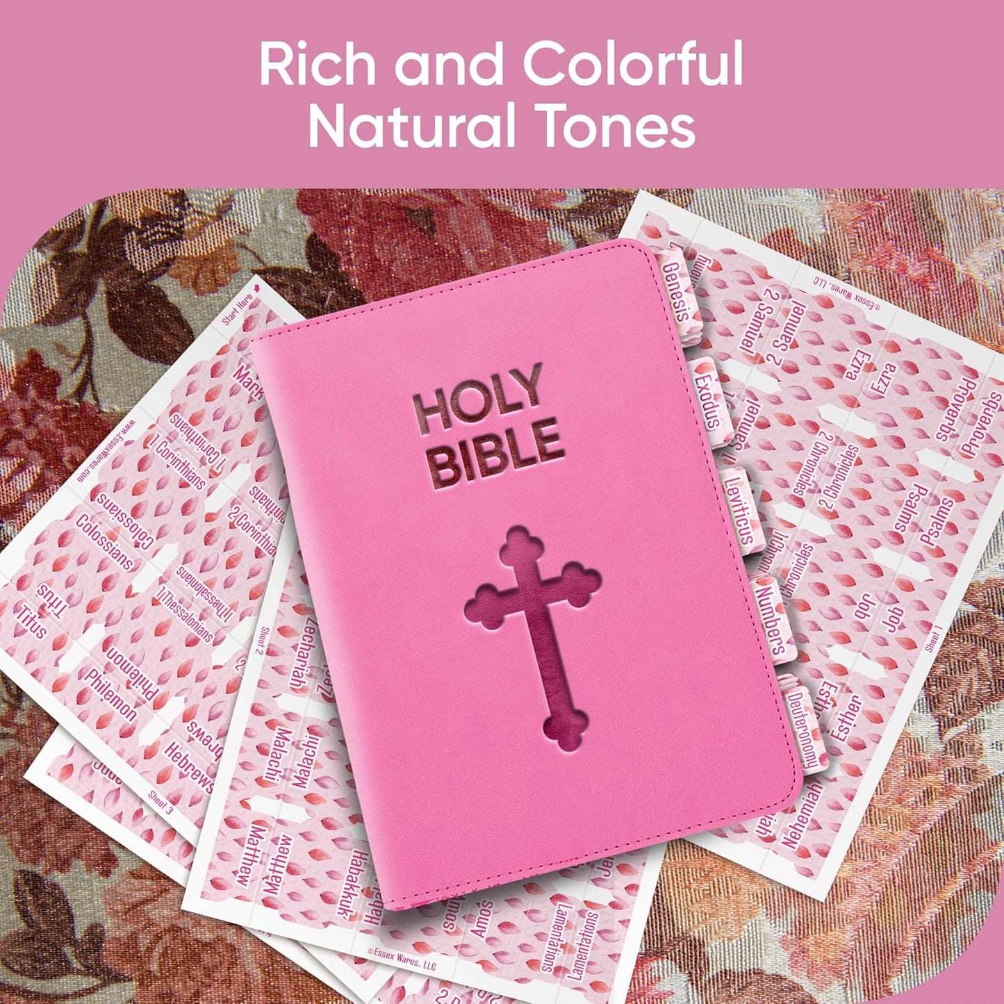 Tab & Verse – Candy Pink Leaves Bible Tabs