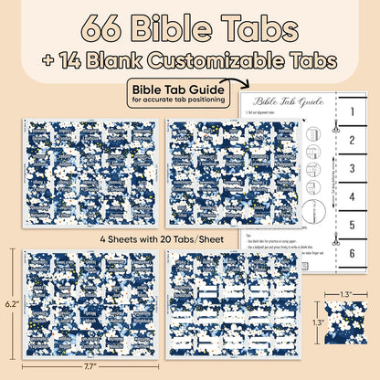 Tab & Verse – Blue & White Flowers Bible Tabs