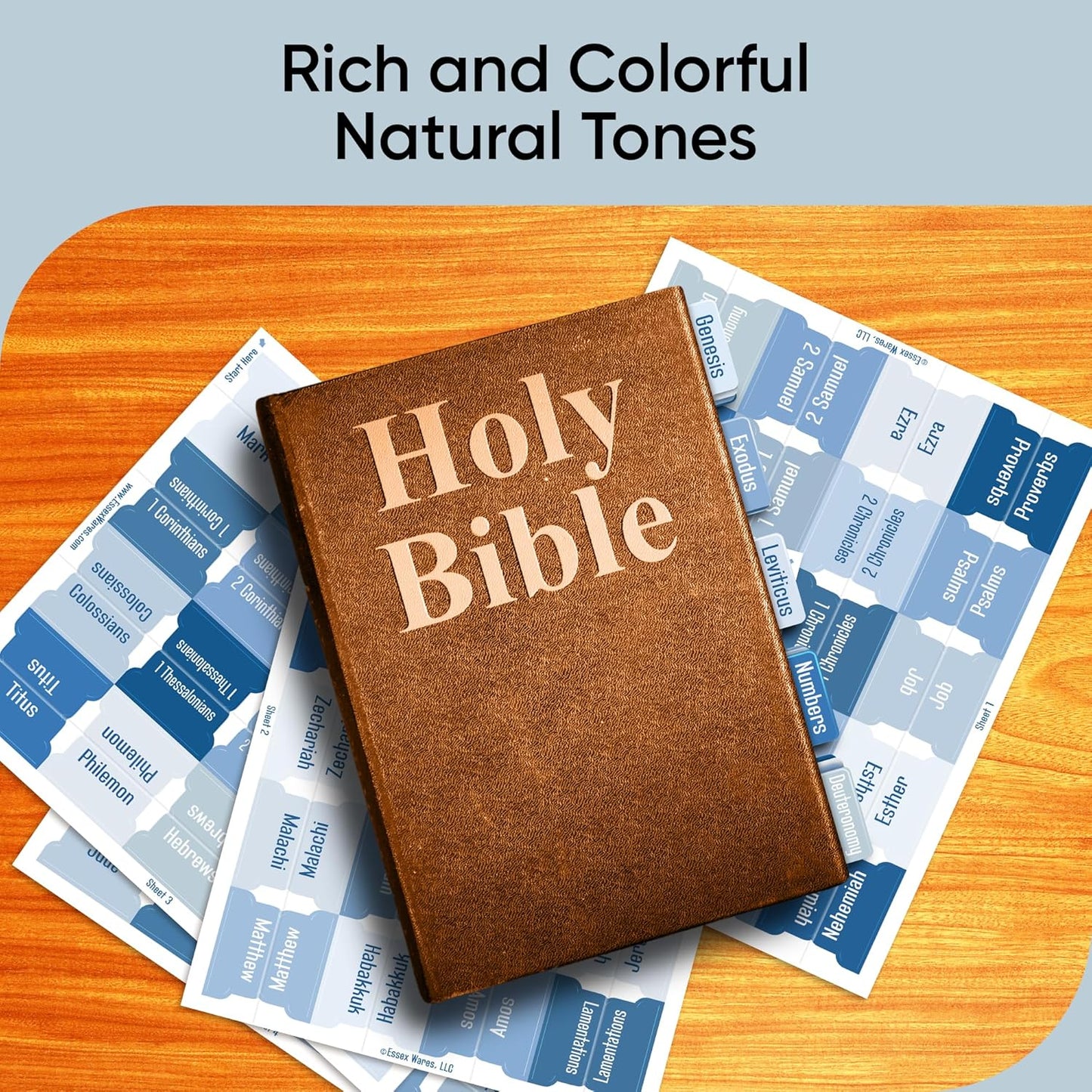 Tab & Verse – Blue Solid Color Bible Tabs
