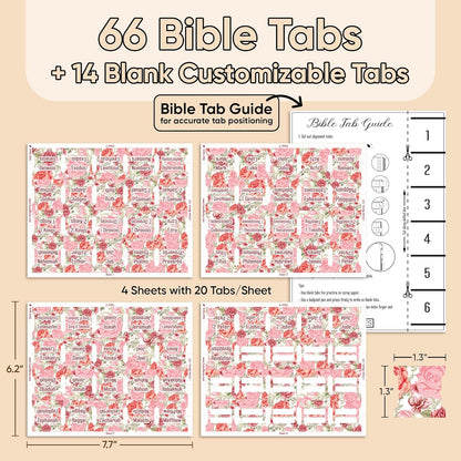 Tab & Verse – Pink & Red Roses Flower Bible Tabs