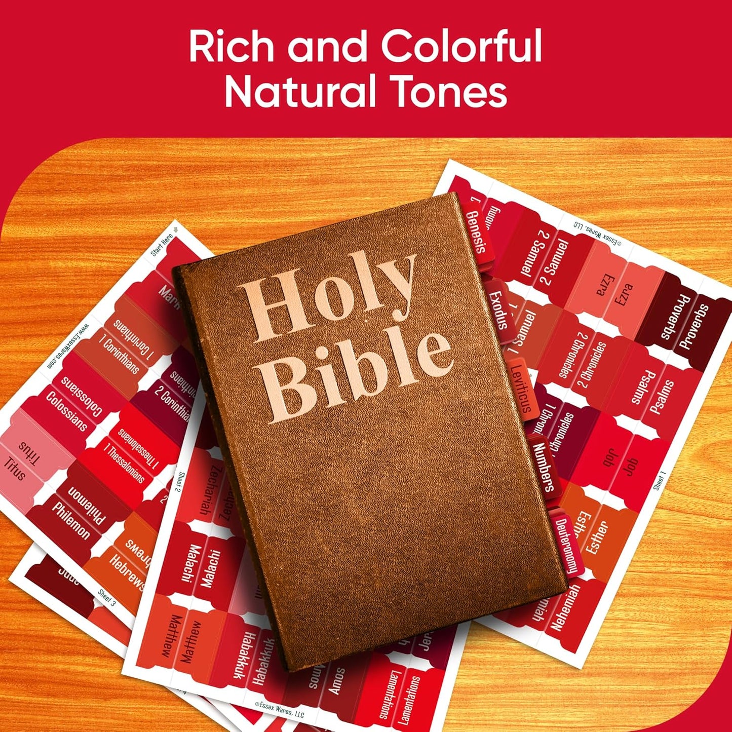 Tab & Verse – Red Solid Color Bible Tabs