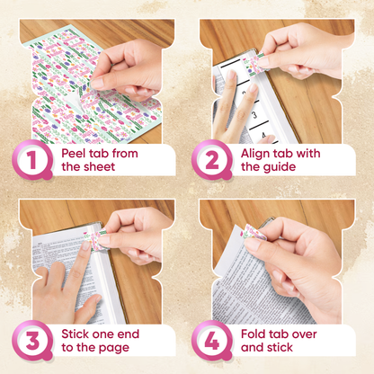 Tab & Verse – Spring Pink Flowers Bible Tabs
