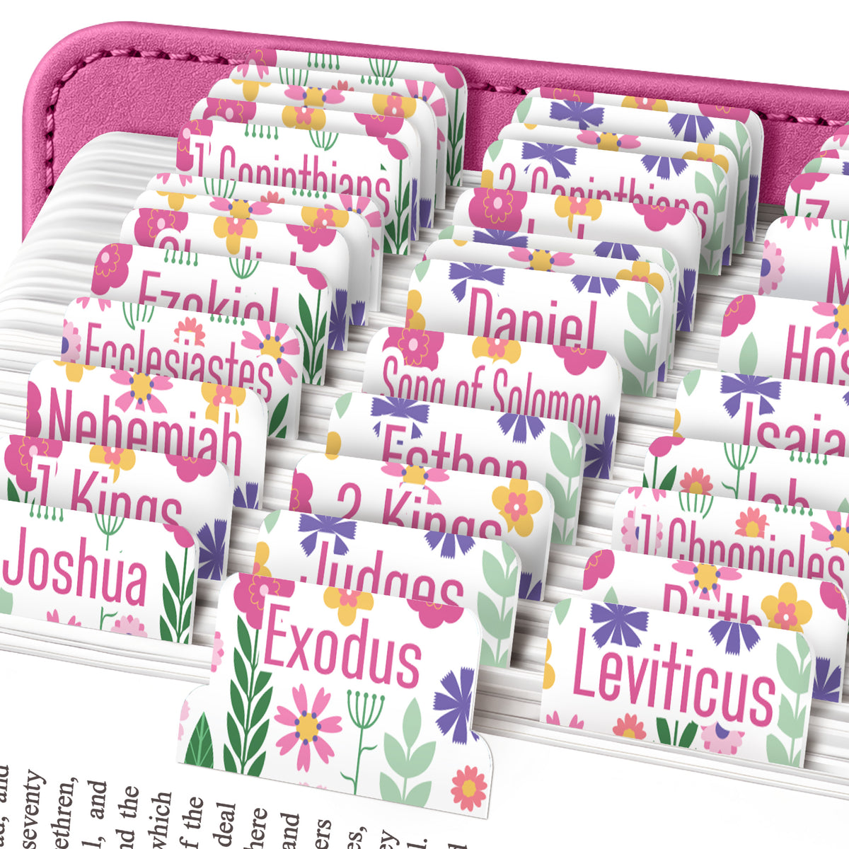Tab & Verse – Spring Pink Flowers Bible Tabs