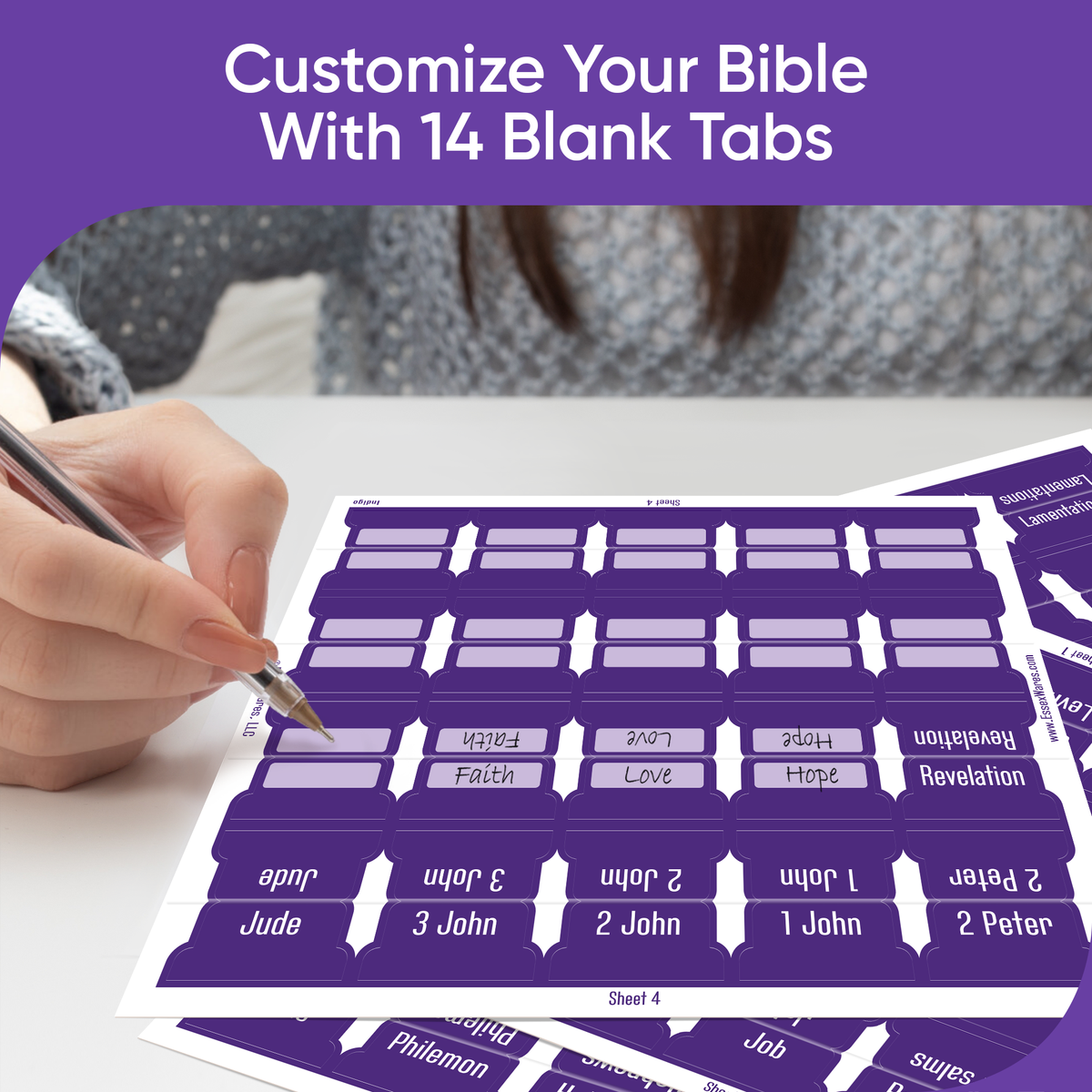 Tab & Verse – Indigo Monochrome Bible Tabs