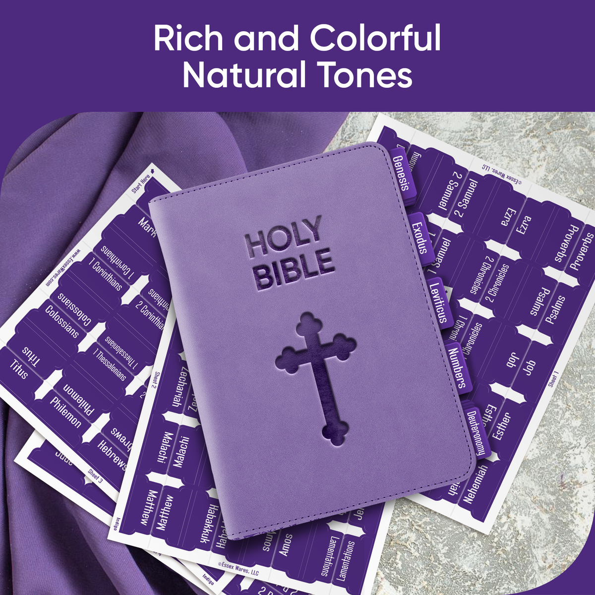 Tab & Verse – Indigo Monochrome Bible Tabs